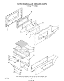 OVEN DOOR AND BROILER Diagram and Parts List for SF3100ERW5  Whirlpool Range