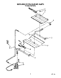 BROILER AND OVEN BURNER Diagram and Parts List for SF385PEWW2  Whirlpool Range