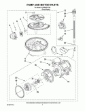 PUMP AND MOTOR PARTS Diagram and Parts List for KUDS40FVPA0  KitchenAid Dishwasher
