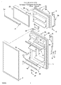 DOOR Diagram and Parts List for RT21DKXHW00  Roper Refrigerator
