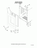 DOOR PARTS Diagram and Parts List for KUWO24RSBX14  KitchenAid Wine and Beverage Cooler
