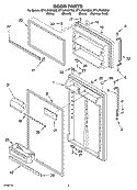 DOOR PARTS Diagram and Parts List for ET1LFKXKQ02  Whirlpool Refrigerator