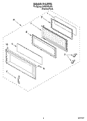 DOOR PARTS Diagram and Parts List for KHMS155LSS1  KitchenAid Microwave