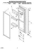 REFRIGERATOR DOOR PARTS Diagram and Parts List for KSRU25CRWH01  KitchenAid Refrigerator