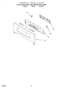 CONTROL PANEL Diagram and Parts List for KEBC208HBT3  KitchenAid Wall Oven