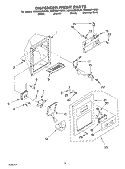 DISPENSER FRONT PARTS Diagram and Parts List for KSRA22FKWH01  KitchenAid Refrigerator