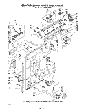 CONTROLS AND REAR PANEL Diagram and Parts List for LA5700XPW3  Whirlpool Washer