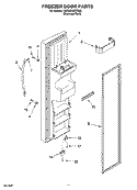 FREEZER DOOR PARTS Diagram and Parts List for KSRW25CRSS02  KitchenAid Refrigerator