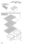 SHELF Diagram and Parts List for RT14HDYJW00  Roper Refrigerator