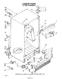 CABINET Diagram and Parts List for ET19TKXLWR0  Whirlpool Refrigerator
