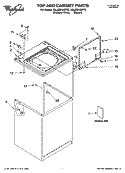 TOP AND CABINET PARTS Diagram and Parts List for 7MLBR6103PQ0  Whirlpool Washer