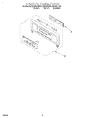 CONTROL PANEL, LITERATURE Diagram and Parts List for GMC305PDQ0  Whirlpool Microwave Oven Combo