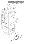 REFRIGERATOR LINER Diagram and Parts List for GD5SHAXLB00  Whirlpool Refrigerator