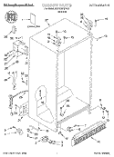 CABINET, LITERATURE Diagram and Parts List for 4KSRS22QFA02  KitchenAid Refrigerator