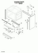 CHASSIS PARTS, OPTIONAL PARTS Diagram and Parts List for YKDRP467RS01  KitchenAid Range