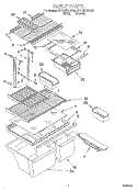 SHELF Diagram and Parts List for 7ET18ZKXDN00  Whirlpool Refrigerator