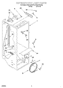 REFRIGERATOR LINER Diagram and Parts List for RS25AQXGN00  Roper Refrigerator