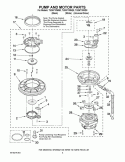 PUMP AND MOTOR PARTS Diagram and Parts List for TUD6710WD0  Estate Dishwasher