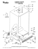 CABINET PARTS Diagram and Parts List for ED5PVEXWS10  Whirlpool Refrigerator