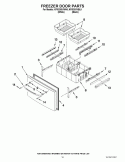 FREEZER DOOR PARTS Diagram and Parts List for KFIS25XVBL5  KitchenAid Refrigerator