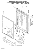 REFRIGERATOR DOOR PARTS Diagram and Parts List for GB2SHDXPQ01  Whirlpool Refrigerator