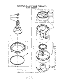 AGITATOR, BASKET AND TUB Diagram and Parts List for LA5700XPW3  Whirlpool Washer
