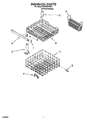 DISHRACK PARTS Diagram and Parts List for DP840SWPX0  Whirlpool Dishwasher