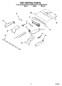 TOP VENTING, OPTIONAL Diagram and Parts List for KEBS207DWH12  KitchenAid Wall Oven