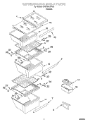 REFRIGERATOR SHELF Diagram and Parts List for 4YED25PQFN03  Whirlpool Refrigerator