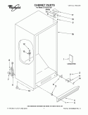 CABINET PARTS Diagram and Parts List for EV181FZTQ01  Whirlpool Freezer