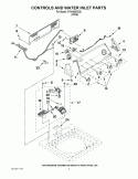 CONTROLS AND WATER INLET PARTS Diagram and Parts List for WTW4820XQ0  Whirlpool Washer