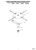 LOWER WASHARM AND STRAINER PARTS Diagram and Parts List for KUDS01FLSS1  KitchenAid Dishwasher