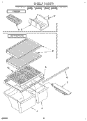 SHELF, LIT/OPTIONAL Diagram and Parts List for ET16JKYDN00  Whirlpool Refrigerator