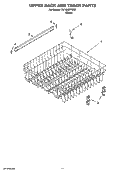 UPPER RACK AND TRACK PARTS Diagram and Parts List for DU1055XTSD2  Whirlpool Dishwasher