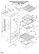 REFRIGERATOR LINER Diagram and Parts List for RS22BRXDN00  Roper Refrigerator