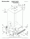 CABINET PARTS Diagram and Parts List for KSRJ25FXMS02  KitchenAid Refrigerator