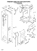 FREEZER LINER AND AIR FLOW PARTS Diagram and Parts List for KSSC48FMS00  KitchenAid Refrigerator