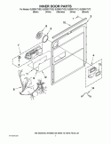 INNER DOOR PARTS Diagram and Parts List for GU2800XTVB2  Whirlpool Dishwasher