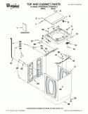 TOP AND CABINET PARTS Diagram and Parts List for WTW5700XW2  Whirlpool Washer