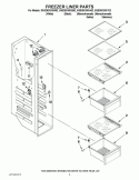 FREEZER LINER PARTS Diagram and Parts List for GSS26C5XXB02  Whirlpool Refrigerator