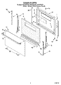 DOOR, OPTIONAL Diagram and Parts List for SF303PEKT0  Whirlpool Range