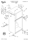 CABINET, LITERATURE Diagram and Parts List for 3VET18GKGW01  Whirlpool Refrigerator