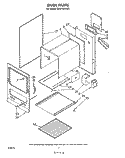 OVEN Diagram and Parts List for SF0100EKW1  Whirlpool Range