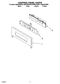 CONTROL PANEL PARTS Diagram and Parts List for KEBC207KBT04  KitchenAid Wall Oven