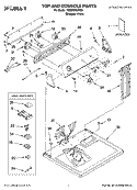 TOP AND CONSOLE PARTS Diagram and Parts List for YCEDS563SQ0  Crosley Dryer