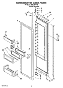 REFRIGERATOR DOOR PARTS Diagram and Parts List for KSSS48FTX02  KitchenAid Refrigerator