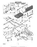 UNIT Diagram and Parts List for ET25DQRAW00  Whirlpool Refrigerator