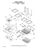 SHELF PARTS Diagram and Parts List for GB2FHDXWB04  Whirlpool Refrigerator