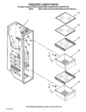 FREEZER LINER PARTS Diagram and Parts List for GSS30C7EYF00  Whirlpool Refrigerator