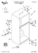 CABINET, LITERATURE Diagram and Parts List for 8VET18GKGW01  Whirlpool Refrigerator